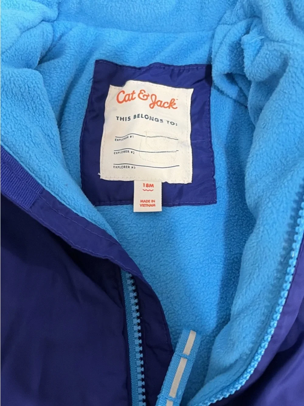 Cat & Jack Blue Vehicle-Print Hooded Jacket